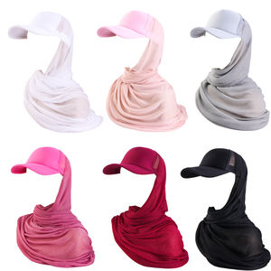 Cappellini da Baseball per donne musulmane di alta qualità con cravatta per indossare quotidianamente il velo per la cura dei capelli Hijab cappelli parasole - Product Image 2