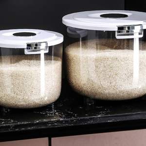 Articles ménagers cuisine grand seau de stockage de haricots de riz 10kg 15kg conteneur de distributeur de stockage d'aliments secs - Product Image 2