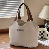Sac en toile à double épaule en gros, sac de shopping réutilisable écologique en toile de coton avec poignée