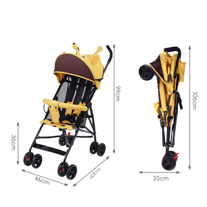 Poussette légère pliable avec auvent, poussette parapluie à personnage, poussette légère de voyage pour bébé <span class=keywords><strong>Bambi</strong></span> - Product Image 5