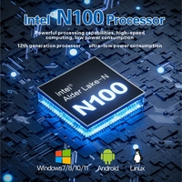 Nueva Mini Computadora Integrada Nux Box con Intel N100 de Cuatro Núcleos, 12 Núcleos, 4 GB de Memoria de Video, 2 Ethernet, 6 USB, 2 COM, DDR4, Linux, WiFi, 4G
