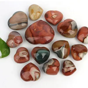  Hoge Kwaliteit Natuurlijke Kristal Oceaan Steen Harten Healing Stone Hart Ocean Jasper Voor Home Decor