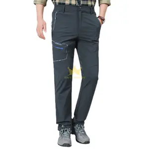 מכנסי מטען לגברים עם עיצוב רוכסן ייחודי בכיס, התאמה אישית של תמיכה מסוגננת ורב-תכליתית