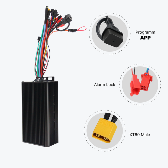 USA stock new design sine wave ebike controller 48v 52v 60v 72v 45A dual model with bluetooth