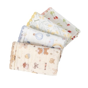 Nouvelle serviette de <span class=keywords><strong>bain</strong></span> carrée en gaze à motifs de dessins animés, en pur coton absorbant, <span class=keywords><strong>pour</strong></span> bébés et tout-petits, 30x50cm - Product Image 5