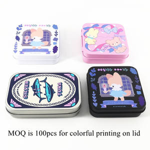 Scatola di latta di menta rettangolare 95x60x21mm scatola di metallo scatola di cibo contenitore di gioielli - Product Image 4