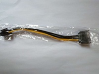 Cable de alimentación de tarjeta PCI Express, SATA, 8 pulgadas, 15 pines a 6 pines