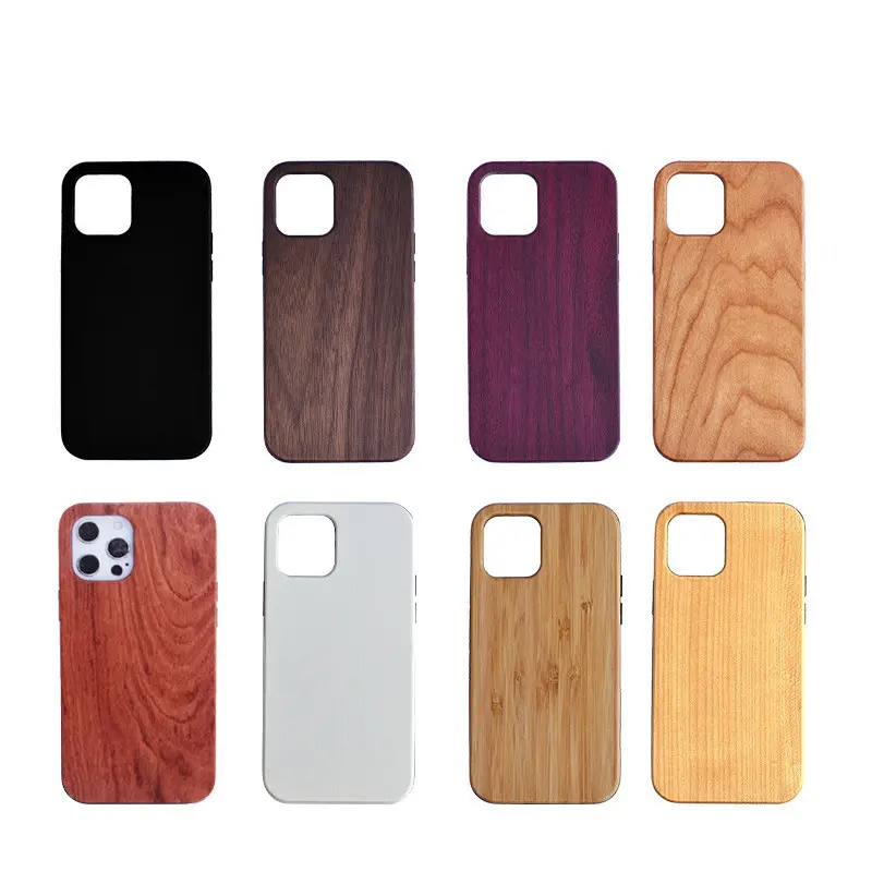 Custom phone case luxury bamboo wood cases for cell phone iphone 12 pro max mobile phone cases for iphone 11 and 12 series