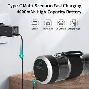 Nueva Licuadora Portátil Tritan Libre de BPA con USB/<span class=keywords><strong>para</strong></span> Auto, 18 oz, 6 Cuchillas, Mezcladora de Proteínas, 150 W, Funciona con Batería, Exprimidor Compacto <span class=keywords><strong>para</strong></span> Exteriores - Product Image 5