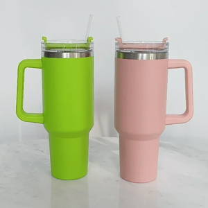40oz Mug Tumbler <b>With</b> Handle Insulated Tumbler <b>With</b> Lids <b>Straw</b> Stainless Steel Coffee Tumbler Termos <b>Cup</b> for Travel <b>Thermal</b> Mug - Product Image 4