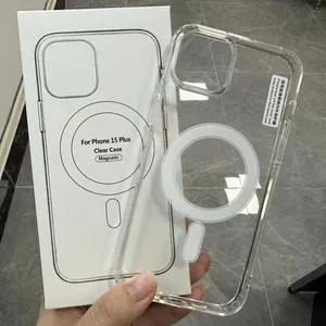IPhone用磁気クリア電話ケース1514promax透明ワイヤレス充電iPhone用磁気ケース12 13 1415ケース