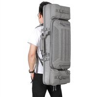 Sac de transport tactique pour deux armes à feu, 32''36''42''46'', étanche, avec fermetures éclair verrouillables, étui pour armes à feu MOLLE, porte-armes double pour la chasse/le tir