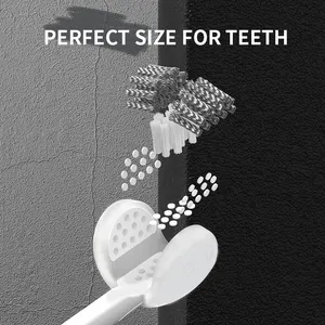 แปรงสีฟันสามด้าน แปรงสีฟันฝาครอบสมบูรณ์ ฟันดูแลหมากฝรั่งมุมสะอาด แปรงสีฟันขนสามด้าน