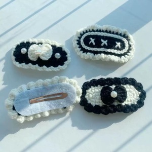 Phụ kiện tóc làm thủ công tự làm phong cách hoạt hình trẻ em bằng cotton đen trắng, thân thiện với môi trường, dùng cho tiệc tùng - Product Image 2