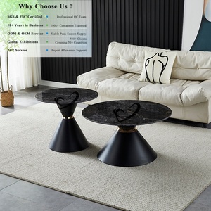 Table basse OKAY Accent, durable, écologique, luxueuse, contemporaine, noire et dorée, moderne, minimaliste, en pierre frittée - Product Image 1