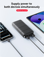 Banque d'alimentation SCP22.5W 20000mAh Double USB-A Charge Rapide Type-C PD20W Texture Brossée Portable Vente en Gros OEM Personnalisé 4 Couleurs