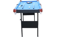 Table de billard pliable STX de 54 pouces pour la maison avec cadre en MDF, coussin en caoutchouc, queues en PVC et support à billes, brosse – Jeu de billard d'intérieur portable