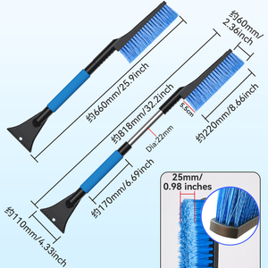 26-inch kính thiên văn mùa đông công cụ nối dài rửa xe tuyết xẻng với bọt xử lý xe tải tuyết bàn chải <span class=keywords><strong>scraper</strong></span> tự động Băng <span class=keywords><strong>scraper</strong></span> - Product Image 6