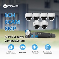 8Ch 6X 8MP 4K Outdoor IK10 Dome Audio AI Menschliche Erkennung Nachtsicht 8-Kanal-IP-Überwachungskamera CCTV-Überwachungs system OEM
