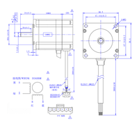 Moteur pas à pas Nema 23, 1,8 degré, 1,1 N.m (127,3 oz.in) de couple de maintien, 4,0 A, bipolaire 2 phases pour CNC