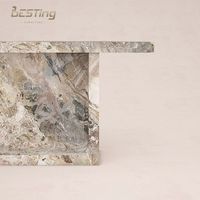 Console en marbre de style victorien avec comptoir en pierre, design italien moderne de luxe