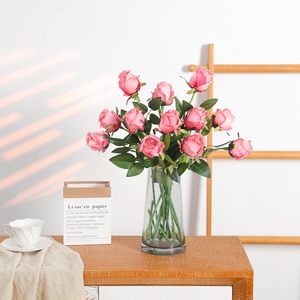 Fiori Artificiali Realistici in Seta, <span class=keywords><strong>Rose</strong></span> Finte in PE per Bouquet da Sposa, Decorazione Casa e <span class=keywords><strong>Giardino</strong></span>, Fornitura all'Ingrosso Personalizzata OEM - Product Image 5