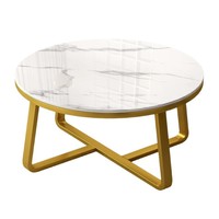Table basse ronde en dalle de roche moderne de luxe léger Table à thé ronde de ménage de salon petite Table simple