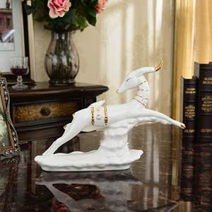 Decorazioni Creative in ceramica <span class=keywords><strong>per</strong></span> la casa fortunate Buck Doe ornamenti <span class=keywords><strong>per</strong></span> soggiorno TV Wine Cabinet arredi accessori decorativi interni - Product Image 2