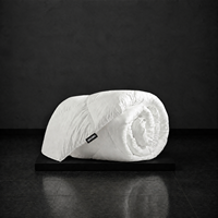 Couette surdimensionnée King Size moderne blanche, alternative au duvet, 100% coton, hypoallergénique, respirante, légère, toutes saisons