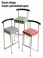 Tabouret de bar minimaliste Bauhaus du milieu du siècle en acier inoxydable, chaise de salle à manger design pour usage domestique