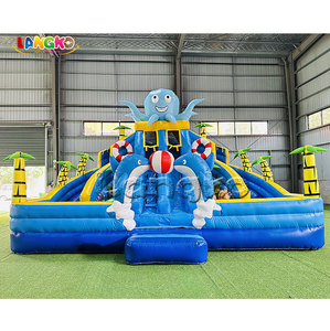 Tobogán Acuático Inflable con Diseño de Pulpo, Económico y Personalizado, <span class=keywords><strong>Castillo</strong></span> Inflable para Exteriores, Toboganes Acuáticos Grandes para Uso en Seco o Mojado - Product Image 1