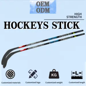 Prezzo di fabbrica bastone da Hockey su ghiaccio impugnatura in fibra di carbonio composito portiere 4 giaccia Hockey su ghiaccio Set di avviamento per bambini e adolescenti e adulti
