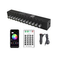 Kit d'éclairage LED à fibres optiques 3W Shooting Star RGB multicolores haute luminosité avec contrôle par application/télécommande, indice de protection IP33, en alliage d'aluminium