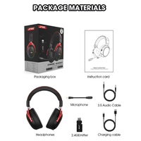 Casque de jeu audio spatial tri-mode Jinms V9 Pro avec haut-parleur dynamique de 40 mm, micro omnidirectionnel, batterie longue durée de 150 h, casque sans fil