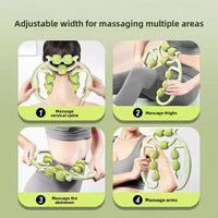 Masseur à roulettes à 9 anneaux professionnel pour la relaxation musculaire, anti-œdème, récupération post-partum et entraînement à domicile, gym, yoga
