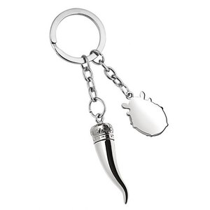 Llavero Amuleto de Mariquita Plateada y Cuerno, Accesorio para Llaves de Coche - Product Image 2