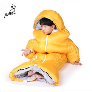 Sac de couchage chauffant pour enfants RS-93C Winter Carry Green Shark Shaped Mummy Style 3 saisons, en fibres creuses, rembourré de coton PP 250G - Product Image 2