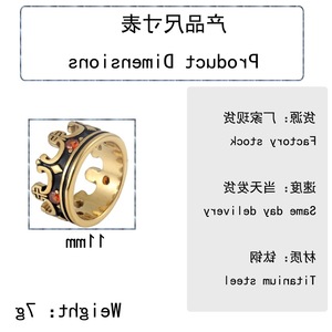 yunnique Fashion <b>Rings</b> Crown Shape Gold Color Men's Jewelry Prong Setting Gift Occasion - Product Image 2