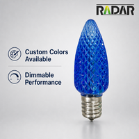 Ampoules LED de Noël à culot C9 E17 110V en stock d'usine, couleurs blanc chaud/rouge/vert/bleu/orange