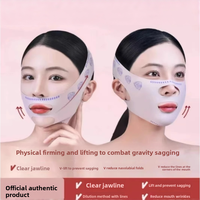 Bandeau de luxe réglable à une seule couche pour affiner le visage en V, sangle de réduction du double menton, ceinture de lifting du visage en V
