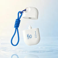 Flacon de crème solaire en HDPE de 40 ml avec cordon, conteneur en plastique souple portable pour crème UV de voyage
