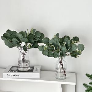 Hojas de Eucalipto Artificiales, Flores de Seda de Alta Simulación, Decoración para Interiores y Exteriores, Bodas y Hogar - Product Image 4