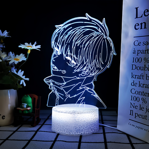 <span class=keywords><strong>Prix</strong></span> de gros, lampe de nuit créative 3D d'anime, option de logo personnalisé, lampe décorative à <span class=keywords><strong>changement</strong></span> de couleur 3 couleurs pour les amateurs d'anime - Product Image 3