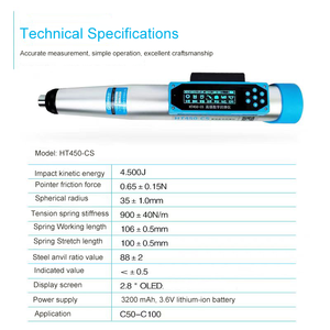 Probador de Rebote Digital de Alta Resistencia JG 450-CS con 1 Año de Garantía para la Detección de la Resistencia a la Compresión del Concreto - Product Image 6