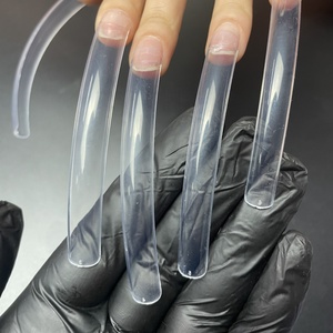 10 pièces/sac pointes d'ongles courbées 4XL demi-couverture Stiletto 12 pièces pointes d'ongles courbées C pour Salon pointes d'ongles carrées Extra longues - Product Image 5
