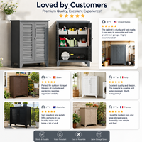 Armoire de rangement extérieure en métal robuste OEM, en acier galvanisé, avec toit incliné
