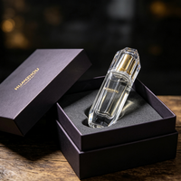 Flacons de parfum en verre transparent personnalisés de luxe 30ml 50ml 100ml ronds avec gravure et couleurs personnalisées avec boîte