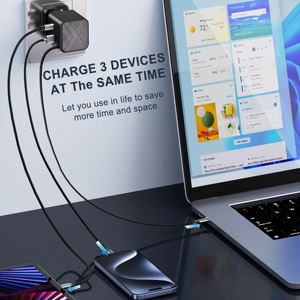 IBD Gan PD 65W 35W intrekbare kabel snellader OEM ODM US EU AU UK stekkertype c USB wandlader voor iPhone 15 telefoon laptop - Product Image 4