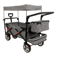 Chariot de camping pliable pour enfants, idéal pour le camping, les pique-niques et la randonnée, avec harnais de sécurité à 5 points, vente en gros