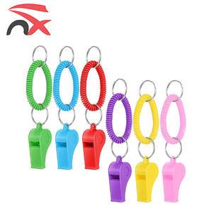 Ingrosso logo personalizzato bocchino arbitro pratica di calcio fischio sportivo fischietto portachiavi con braccialetto - Product Image 4